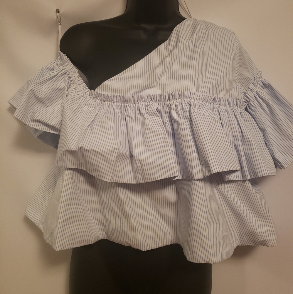 Zara crop one shoulder top